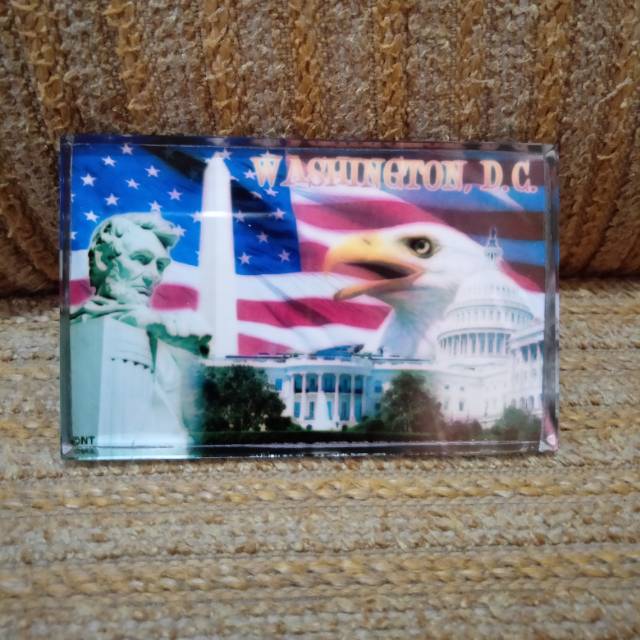 Fridge Magnet Tempelan Kulkas Souvenir Negara Amerika America USA Washington DC Akrilik