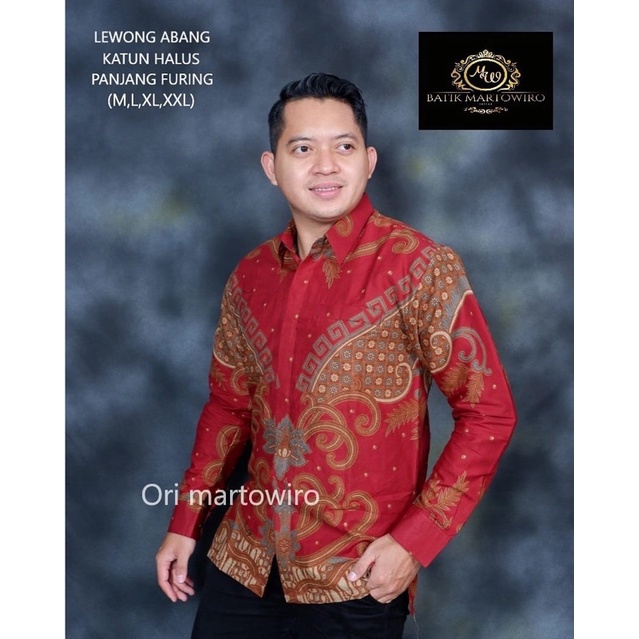 Kemeja Batik LEWONG ABANG Full Furing Size M-XXL Katun Halus High Quality