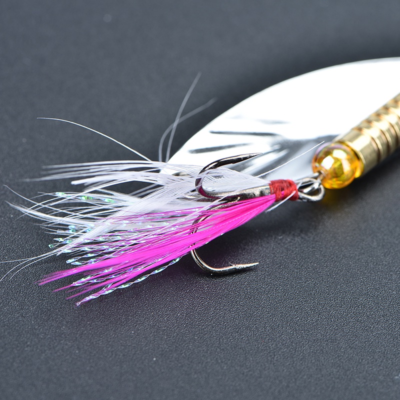 {LUCKID}7g fishing lure spoon bait ideal for bass trout perch pike rotating fishing