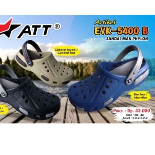 BB ATT EVK 5700 Dan EVK 5400 Sendal Pao Pria Sandal Selop Laki Laki Sandal Flip Flop Original