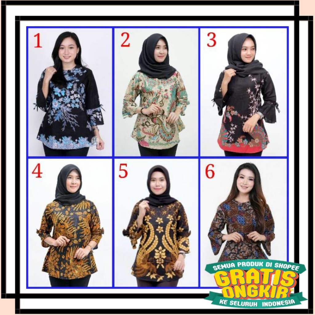 BATIK SEMARANG MURAH - TERBARU TERKINI / Atasan Batik Dolby Dolbi Dobby Doby Tenun Sutra Tulis