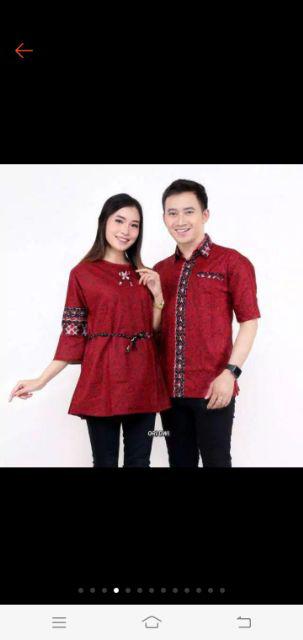 Cod. Bayar Di Tempat. Maura Couple - Sania Ruffle Batik Couple Ori Ndoro Jowi Garansi Termurah