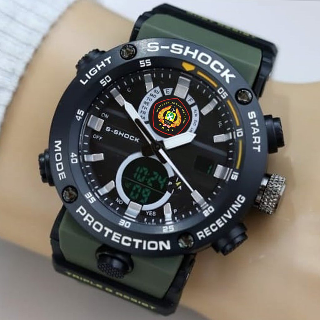 (EXCLUSIVE) Jam Tangan IPSI Double Time - Tali Hijau Army