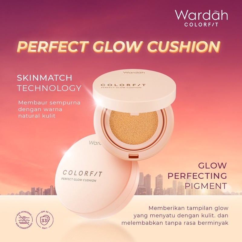 [BISA COD] Wardah Colorfit Glow Cushion SPF 33 PA+++