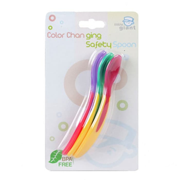 Little Giant Color Changing Safety Spoon Sendok Sensor Bayi isi 3 LG1102