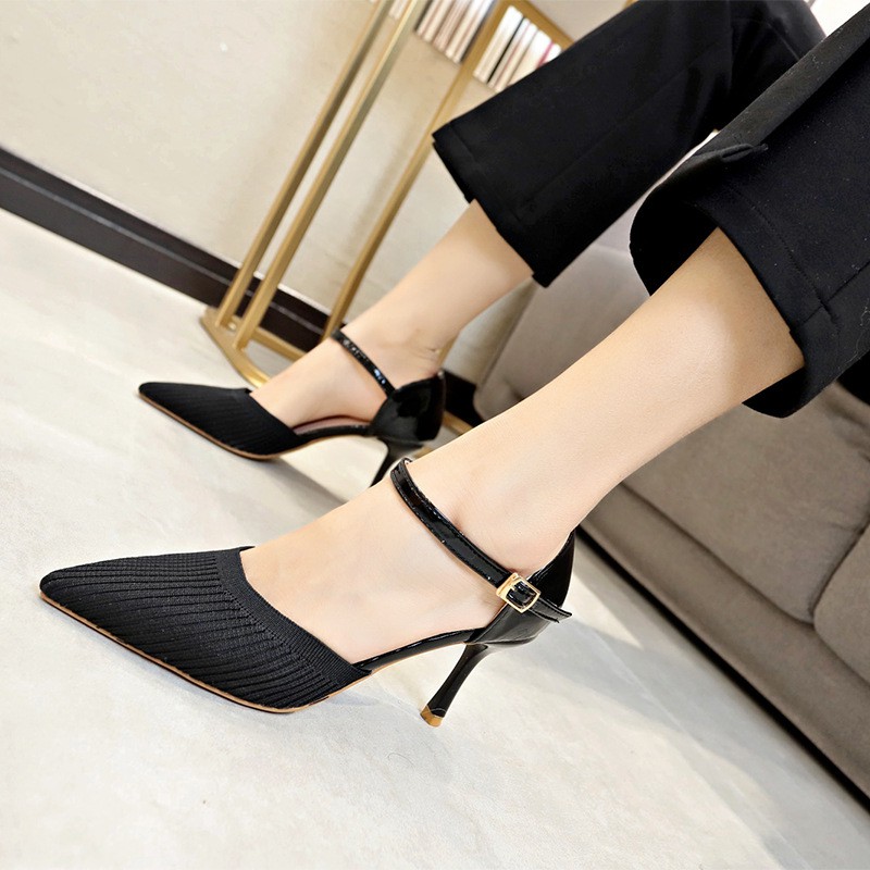 RYS - Wendy Knitted Sepatu Hak Bertali Fashion Casual/Kantoran - Ori Import