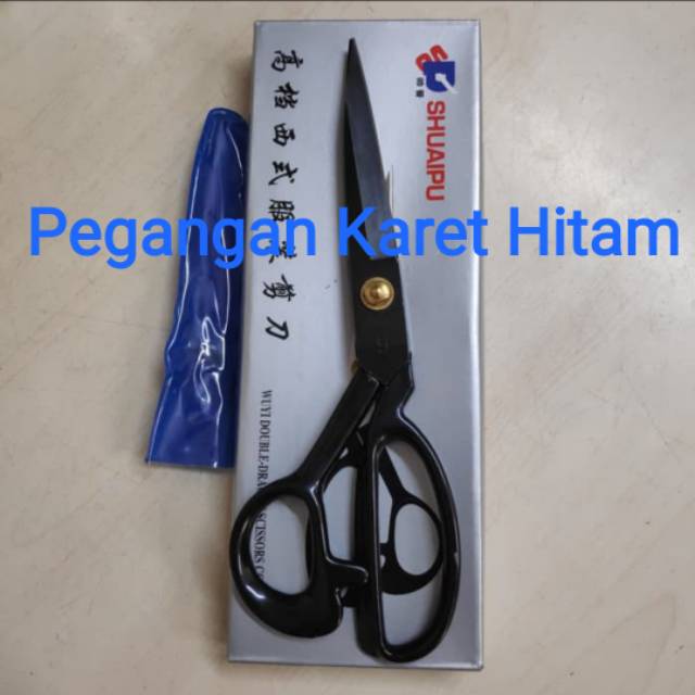 Gunting Kain Shuaipu 9&quot;-230mm Pegangan Lapisan Karet Hitam