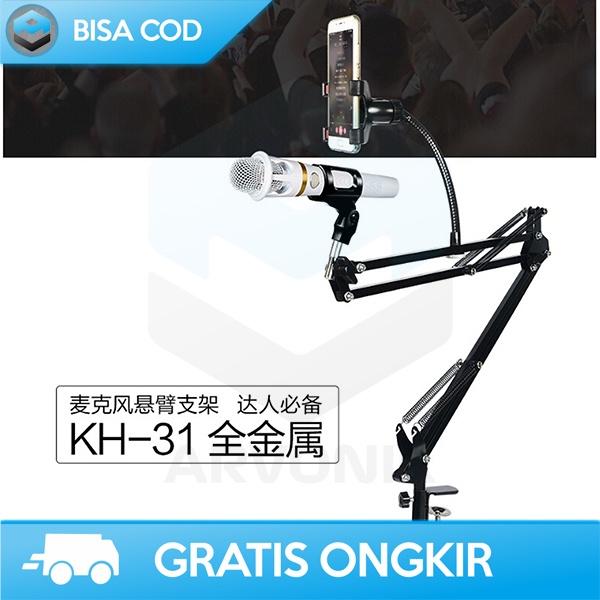 LAZYPOD ARM STAND TAFFSTUDIO D6 FOR MIKROFON CONDENSER BM800 ORIGINAL