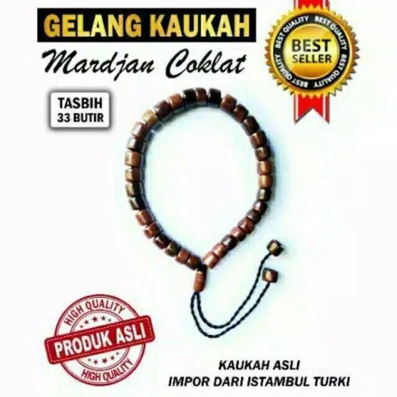 gelang &amp; tasbih kaokkah kaukkah / motif marjan 33 butir