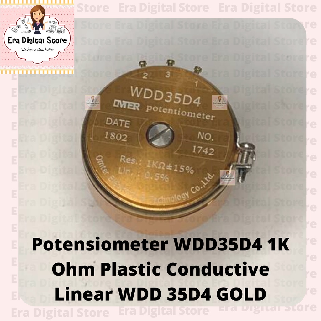 Potensiometer WDD35D4 1K Ohm Plastic Conductive Linear WDD 35D4 GOLD