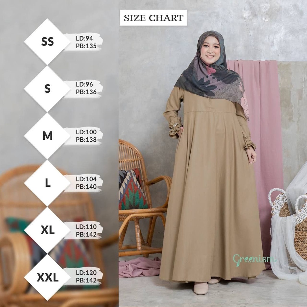 Greenism Gamis Larima Quality Premium Syari'i Dress