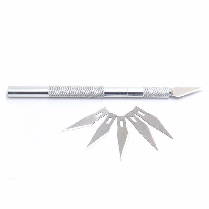 

Diskon Pisau Ukir Seni Hobby Crafting Art Knite Metal Handle + 4pcs Blade set Promo Awal tahun
