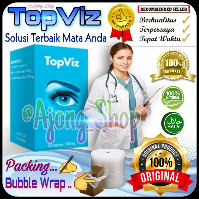 TopViz Asli Top Viz Original Obat Mata Herbal Mengobati Mata Minus-Plus-Katarak-Rabun Jauh & Dekat