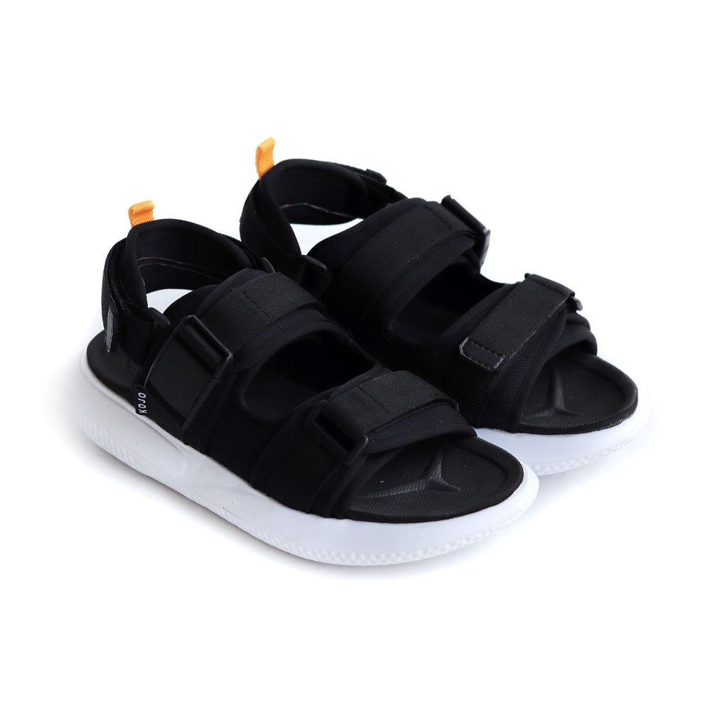 Sandal Gunung Pria Wanita Casual Full Black White Kojo Akira HDS 2021