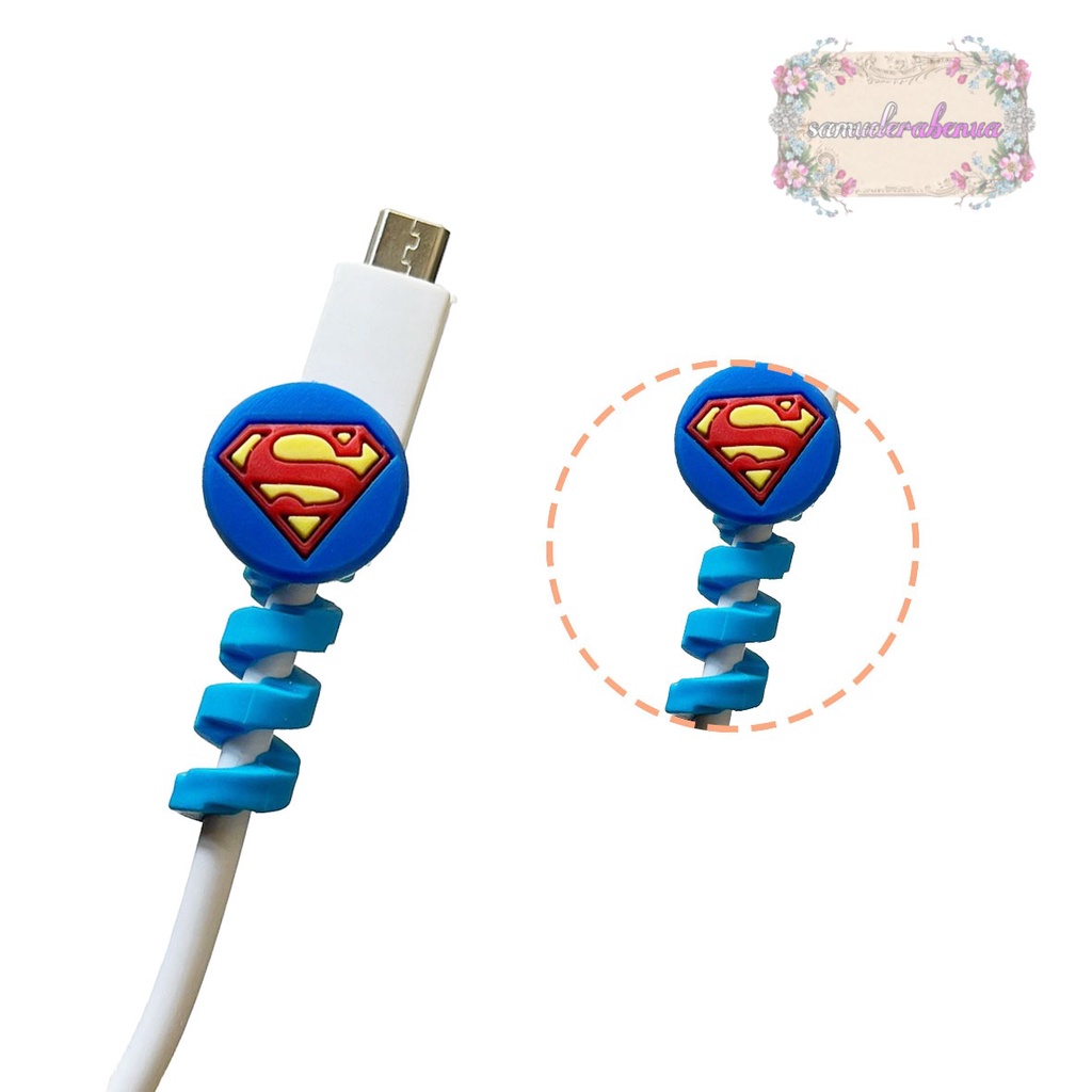 Cable Saver TWIST Cable Protector SPIRAL Pelindung Ujung Kabel karakter android SB3717