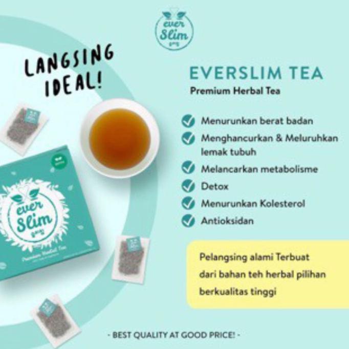 

[[BISA COD]] EVERWHITE Everslim Tea Premium Herbal Tea 30 Teabags LIMITED EDITION Kode 978