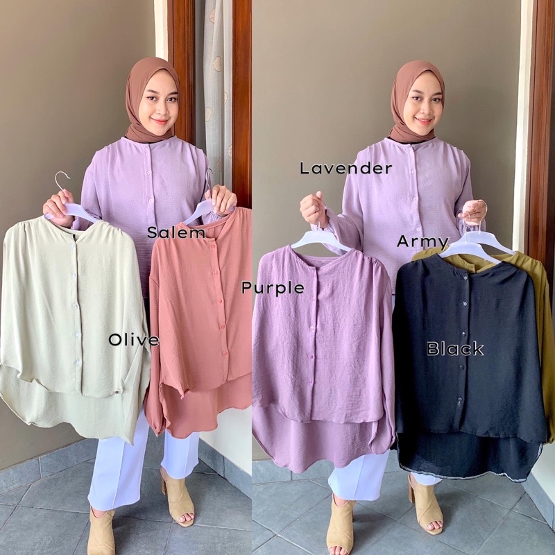 MOAH BLOUSE || BLOUSE CRINCLE AIRFLOW