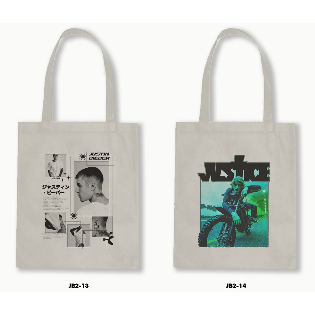 TOTE BAG BLACU - JUSTIN BIEBER 03