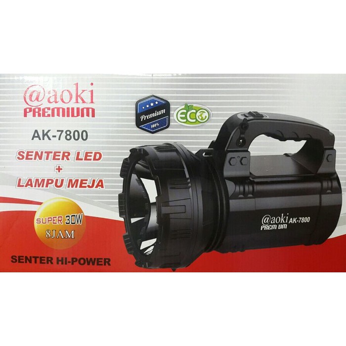 Lampu Senter LED AOKI AK-7800. 30 Watt