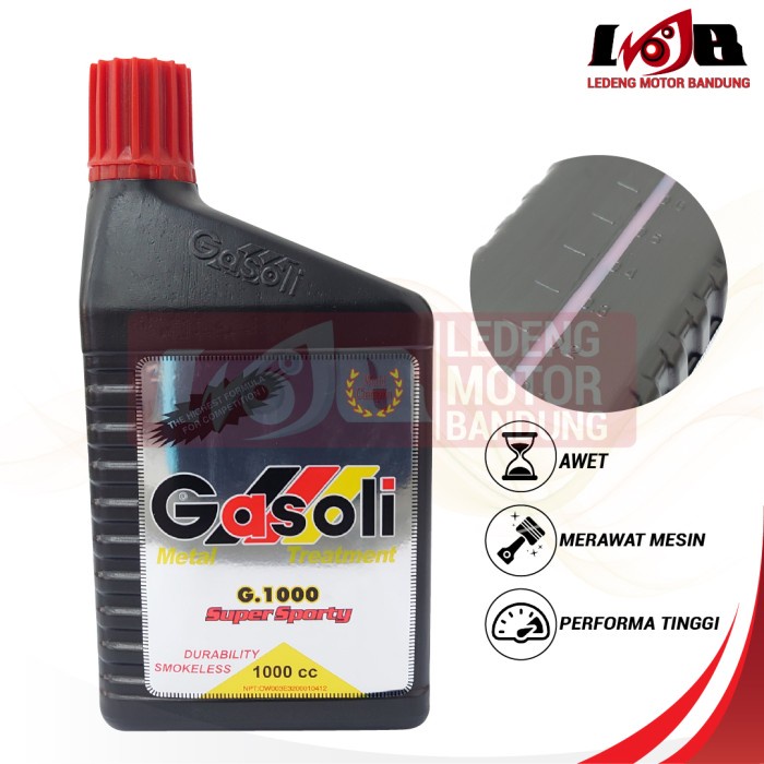 Gasoli Oli Samping Super Sporty G1000 Racing Smokeless 2T 1L 500ml