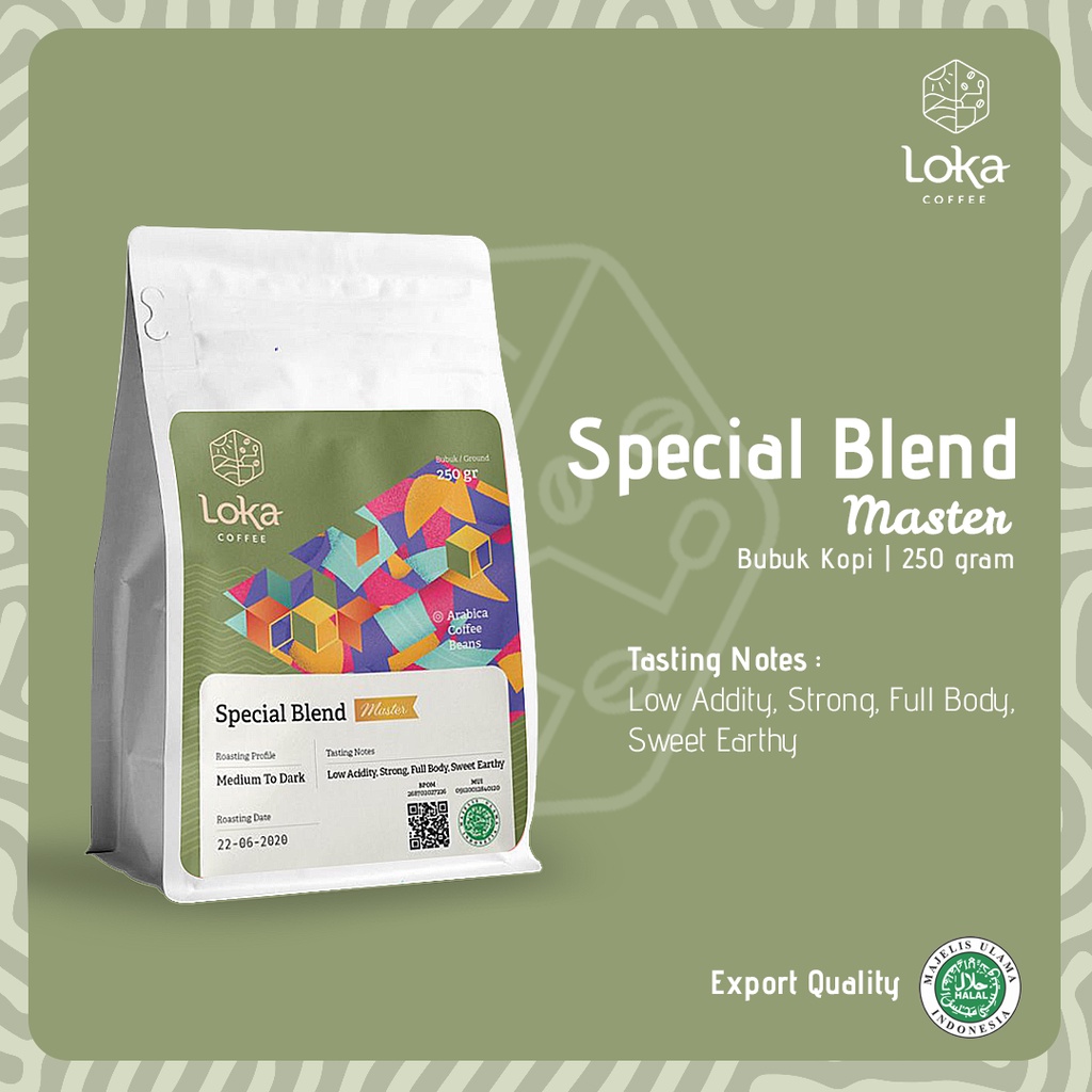 

LOKA COFFEE Kopi Master Blend - Kopi Arabica Biji Kopi / Bubuk Kopi Fresh Asli - 250 gr