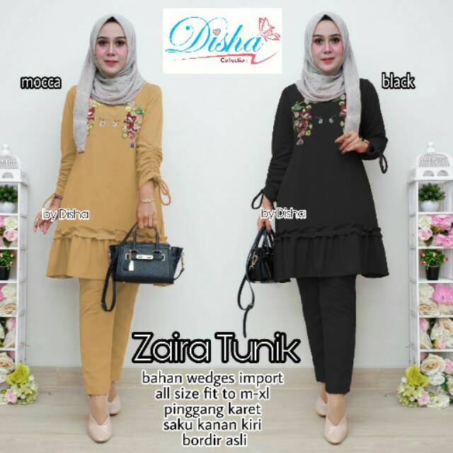 Zaira hijab tunik set|tunik set|atasan tunik|longtunik