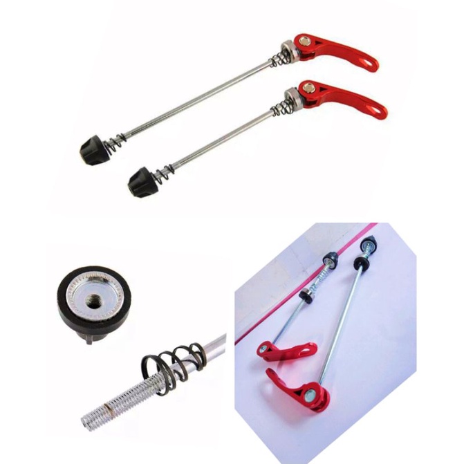 Sepasang Bracket Hub Sepeda 1 Pair Wheel Hub Skewers Bolt Axle Set Quick Release Sepeda Gunung Tusuk