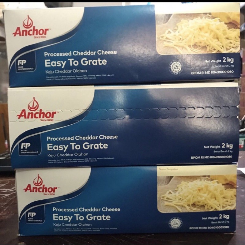 Keju Cheddar Anchor Easy To Grate ETG 2kg