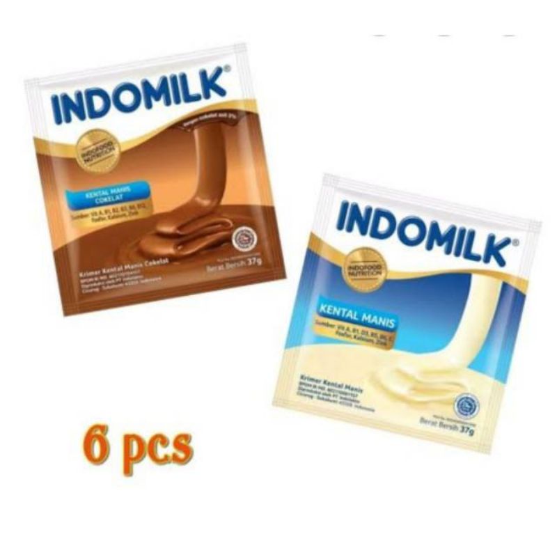 

Indomilk Susu Kental Manis Sachet isi 6 × 37 gram