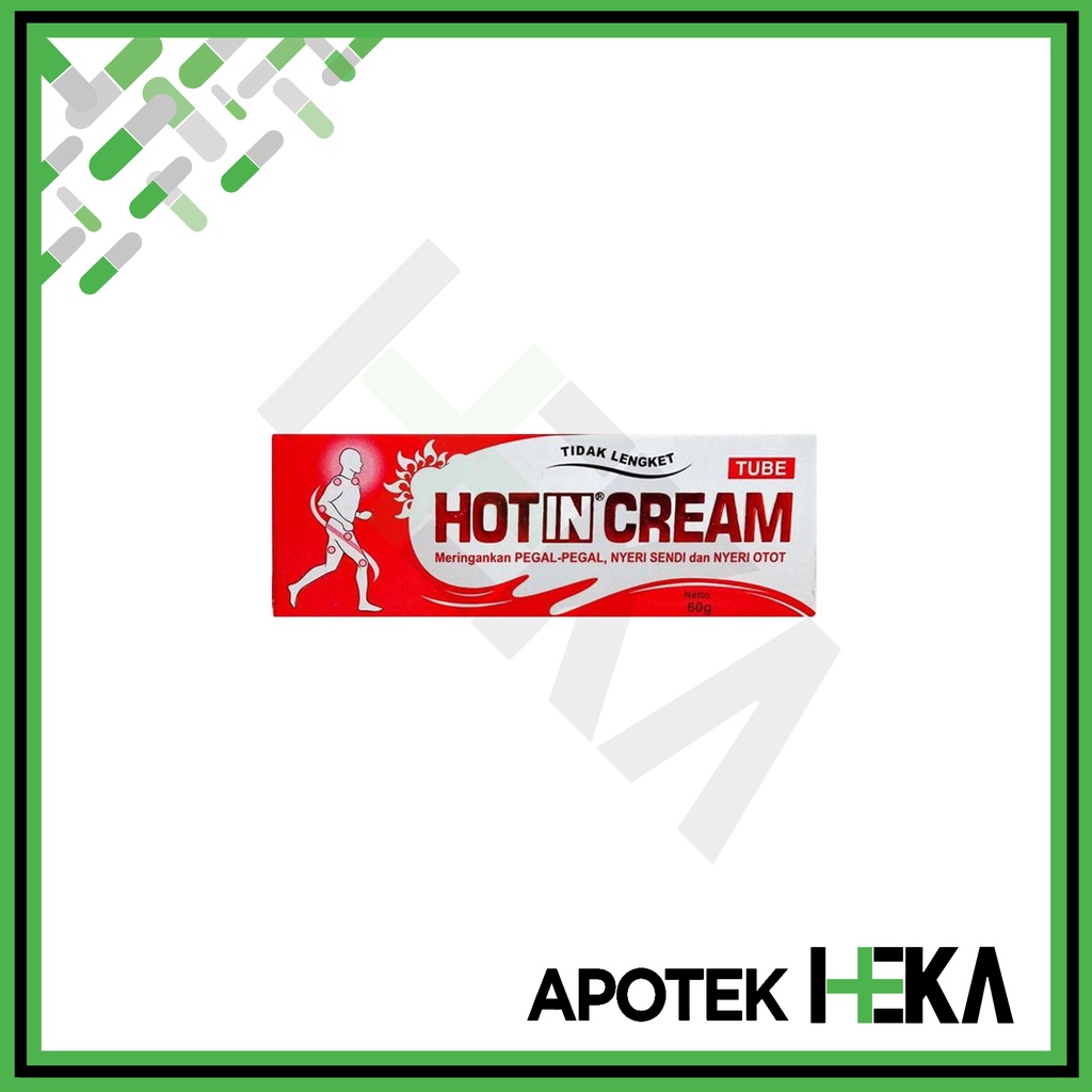 Hot In Cream Tube 60 gr Putih - Krim Pegal Linu Nyeri Otot dan Sendi (SEMARANG)