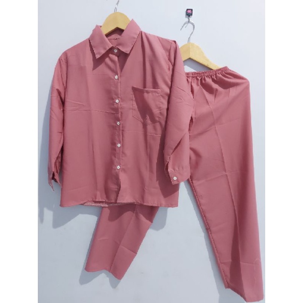 ONE SET/SETELAN PAJAMAS WANITA DEWASA LD 110 CM TYE DYE RAYON VISCOSE PREMIUM-7