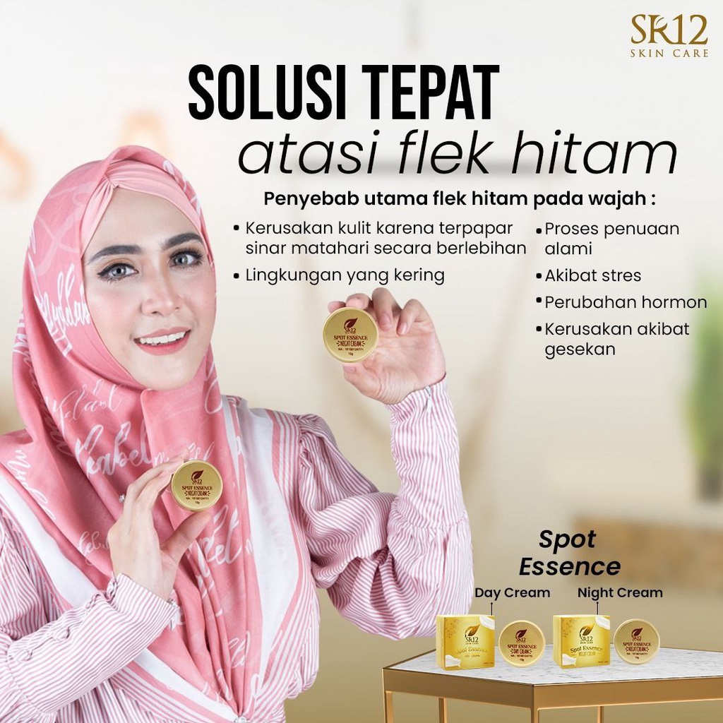 TUMPAS FLEK HITAM TERAMPUH Spot Essence SR12 Day &amp; Night Cream BPOM FLEK HITAM BEKAS JERAWAT BLILA