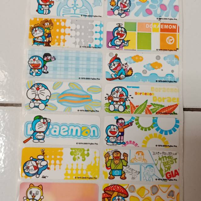 

Stiker Label Nama Waterproof Doraemon