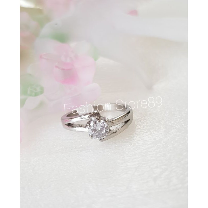 Ready cincin Emas putih Titanium bestseller permata Import Fashion perhiasan Antikarat selamanya