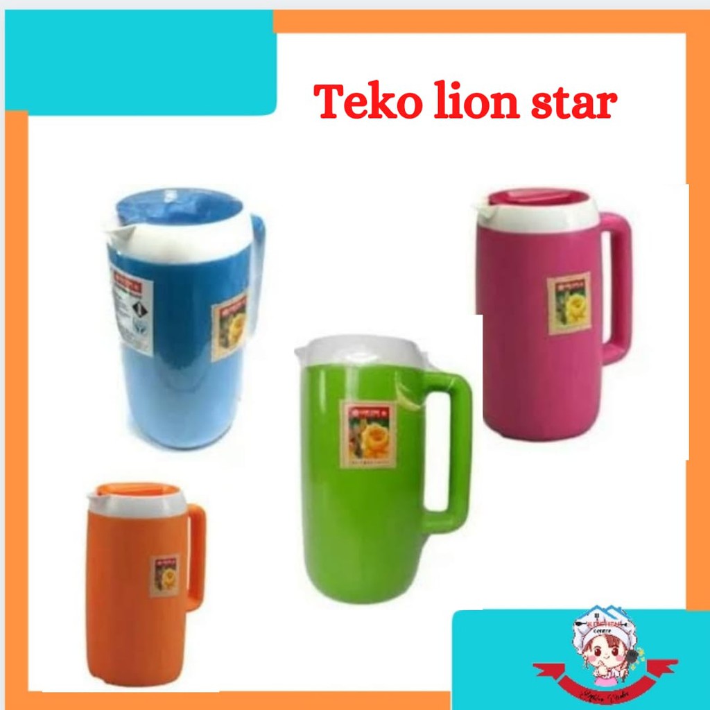 Lion Star Teko Plastik Teko Panas Dingin Thermos Air Panas Termos Air Dingin
