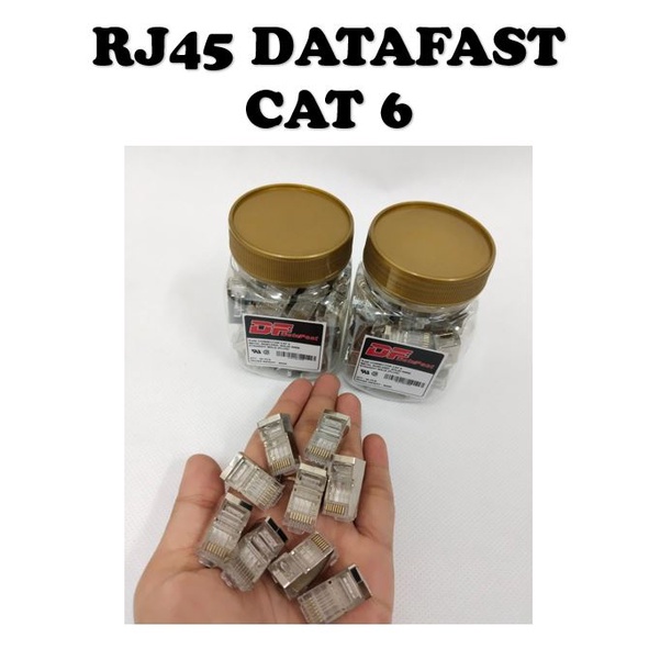 KONEKTOR RJ45 DATA FAST CAT 6 1 BOX ISI 50 PCS