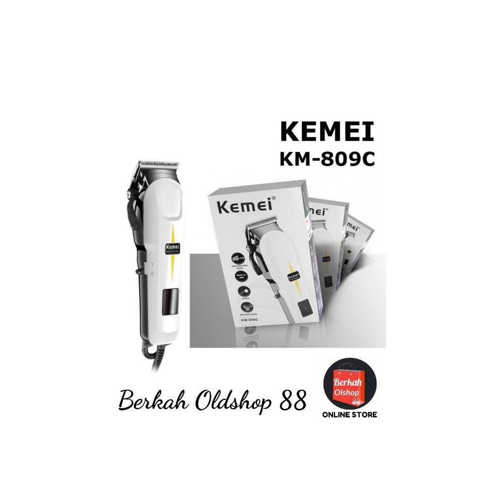 Berkah Oldshop 88 - Hair Clipper Kemei KM-809C Mesin Cukur Rambut Sistem Kabel Kemei 809C