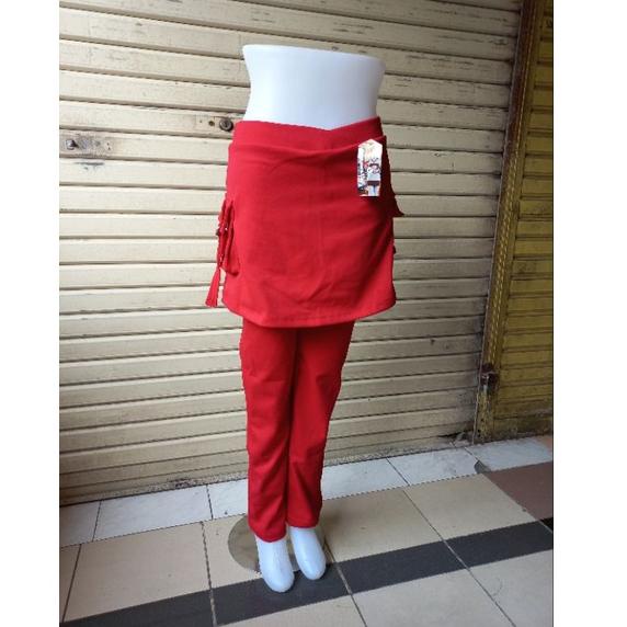 Baju Olahraga Sepeda Wanita Muslimah Setelan Baju Senam Tunik Aerobic Edisi Kemerdekaan Merah Putih 