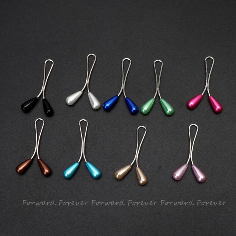 12pcs bros Pin Mutiara flat Gaya Turki Untuk hijab M20018