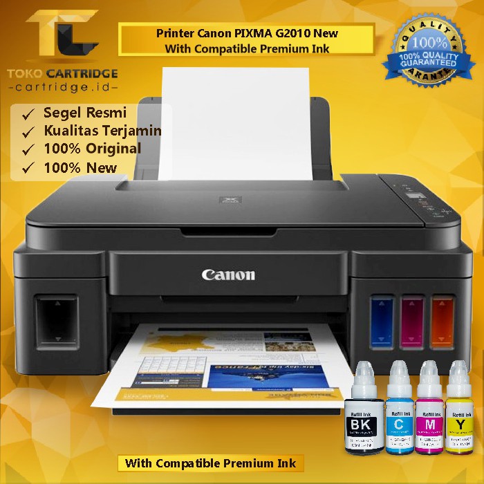 Printer Inkjet Canon Pixma G2010 G 2010 G2020 InkTank System Original Print Scan Copy penerus G2000 3 in 1