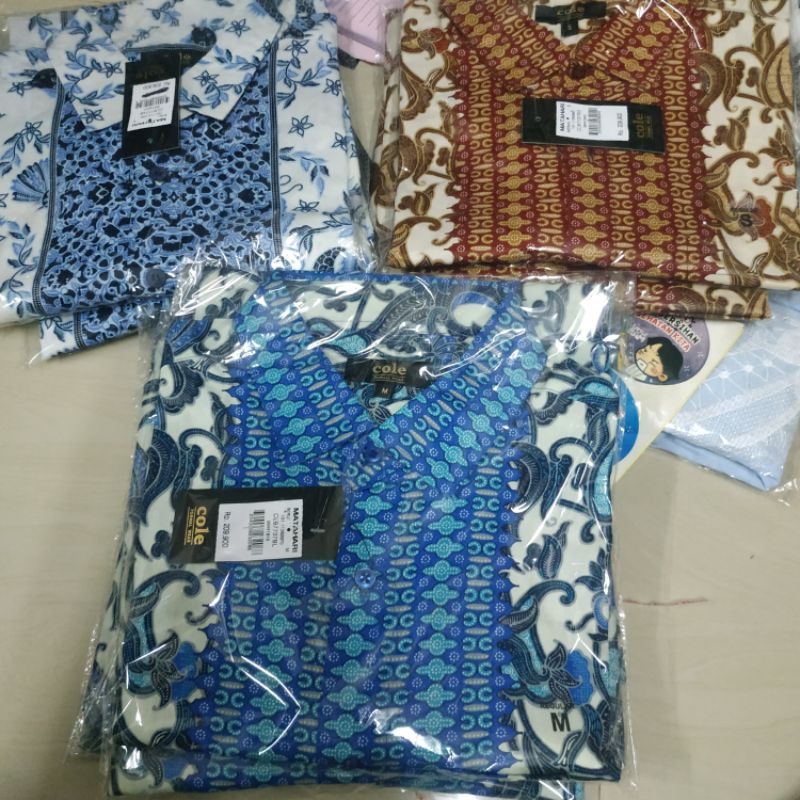 Size S Kemeja batik cole reguler katun Original