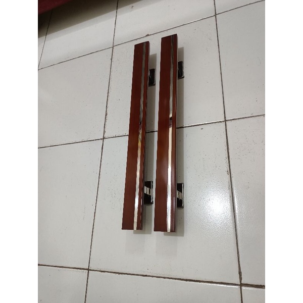 pull handle kupu tarung/tarikan pintu motif kayu