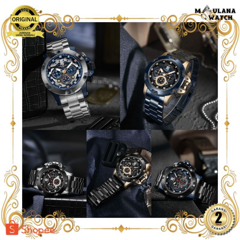 JAM TANGAN PRIA WANITA | RANTAI | KULIT | KARET | MURAH | PRIA T5 H 3760G ORIGINAL