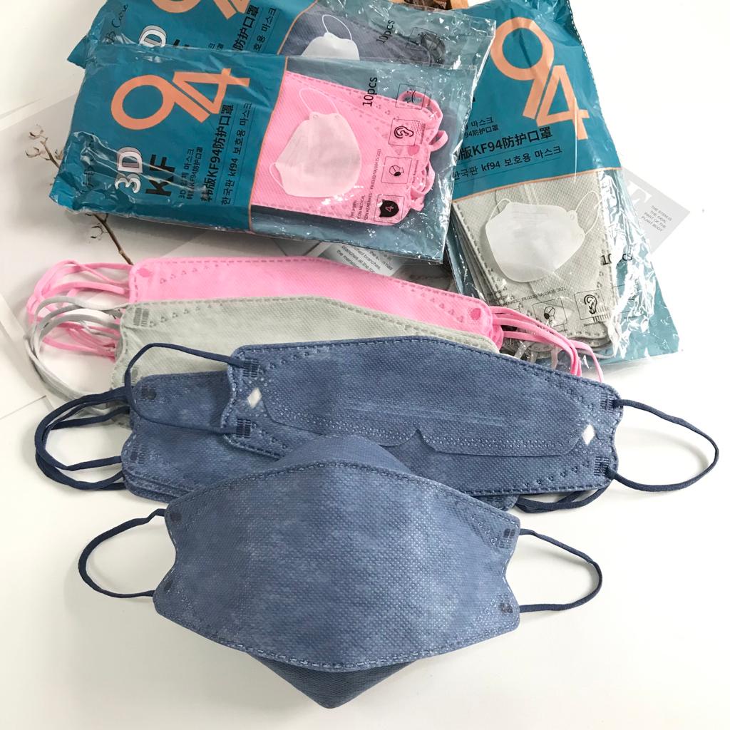 Oname.id Masker Dewasa KF94 Earloop dan Headloop Masker Korea 3D Dewasa Warna Polos Import