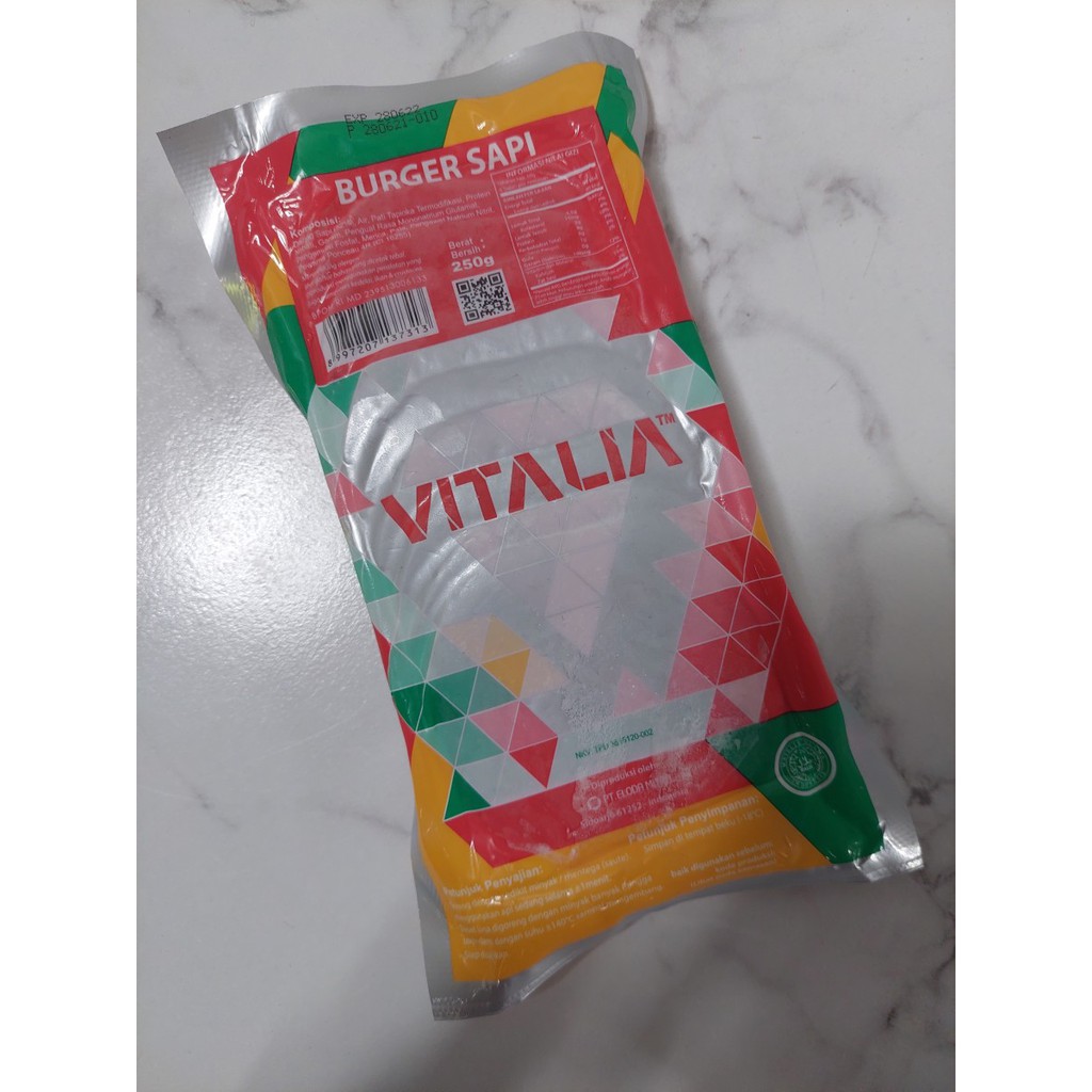 

Vitalia Daging Burger Sapi 250gr isi 10