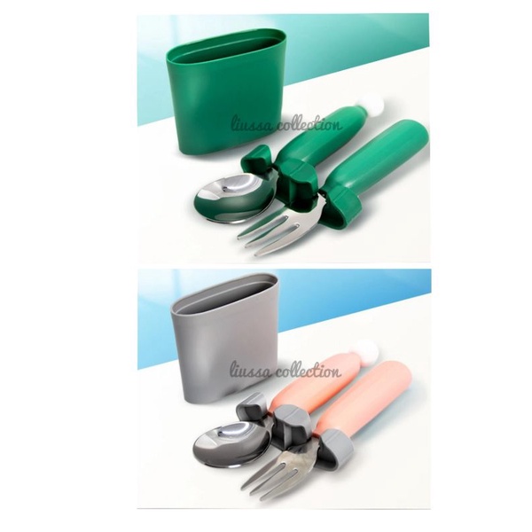 Alat Makan Miniso - Cactus Cutlery Set