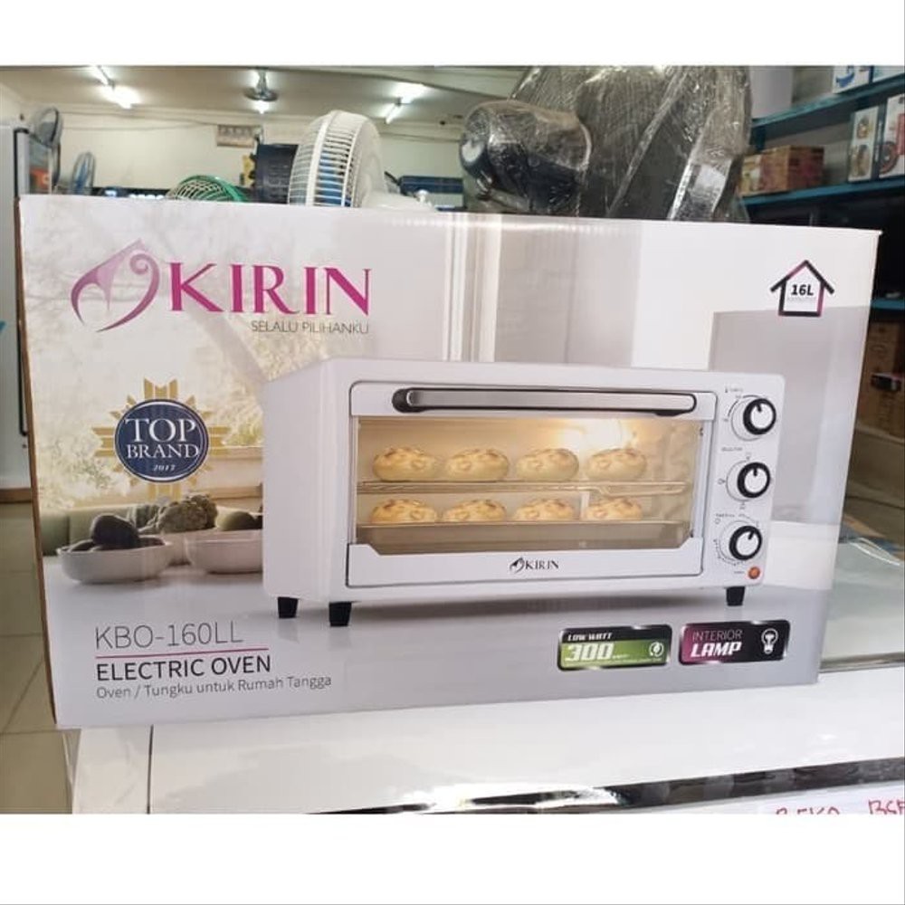 KIRIN Oven 16L KBO 160 LL Low Watt With Lamp KBO 160LL / OVEN LISTRIK KIRIN 16 liter