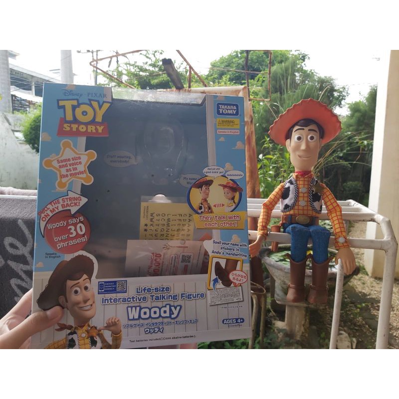 Disney Pixar Toy Story Sheriff Woody Takara Tomy Toys Life Size Interactive Talking Figure ori buzz 