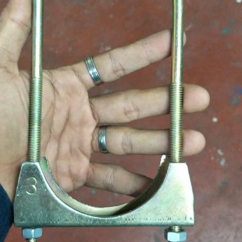 ◌ klem U bolt pipa besi panjang 3" inch ℗