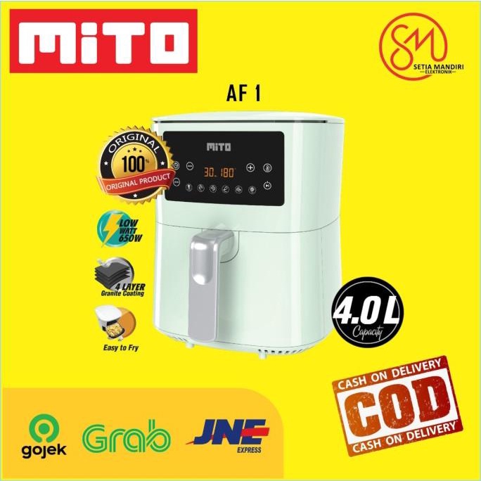 Jual MITO AF1 Digital Air Fryer 4 Liter Low Watt - AirFryer DigiFry AF ...